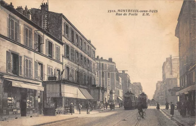 Cpa 93 Montreuil Sous Bois / Rue De Paris