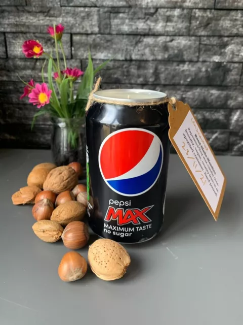 Candle in Pepsi Max Can -Vegan  Birthday Christmas Secret Santa Stocking Filler