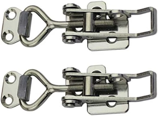 Adjustable Latch Buckle Cabinet Boxes Lever Handle Toggle Catch Latch Lock,2 Pcs