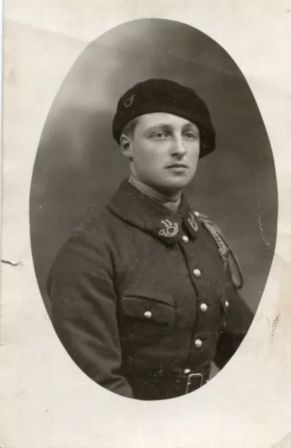 Military card PHoto soldier of the 11th Alpine Hunter Battalion in Valencia