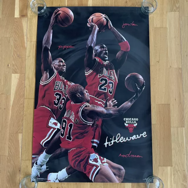 NBA Chicago Bulls Titlewave wall poster Jordan Pippen Rodman 90s basketball