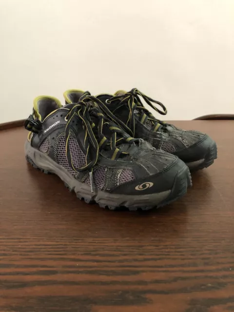 Salomon Contagrip Techamphibian YYS Mesh Trail Water Hiking Shoes Sneakers US8