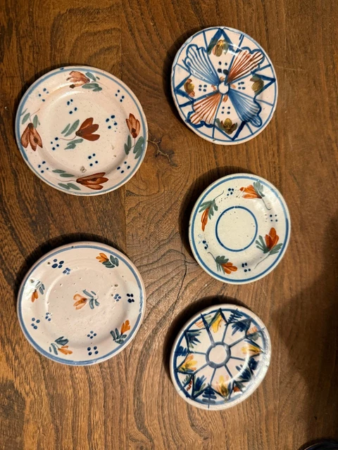 Service De Dinette Ancien En Faïence De Quimper – 11 Pièces – Occasion – Style Breton Traditionnel