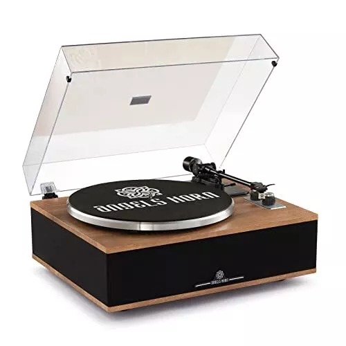 ANGELS HORN Vinyl Record Player, Bluetooth Turntable with Built in Speakers Phon