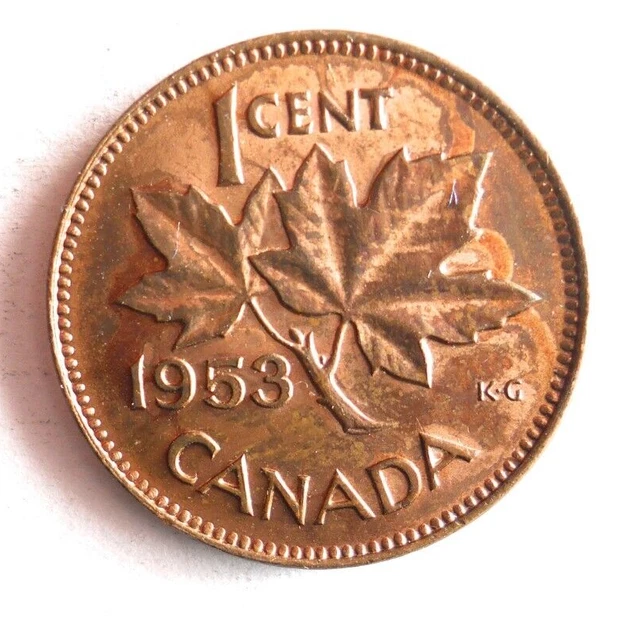1953 CANADA CENT - Excellent Coin - FREE SHIP - Vintage Bin #25