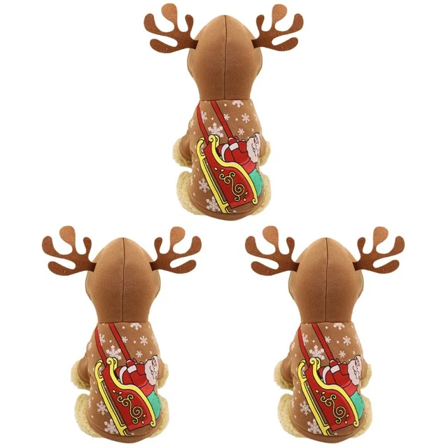 3 Pack Cappotto Di Natale Per Animali Domestici Vestiti Per Cani Cartone Animato