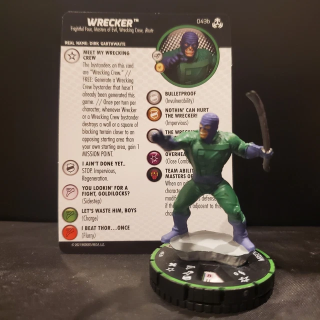 HeroClix Marvel Avengers War of Realms: Rare Wrecker Prime #043b w/card