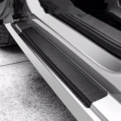 4x Black Rubber Door Scuff Sill Cover Panel Step Protector For Car Accessories