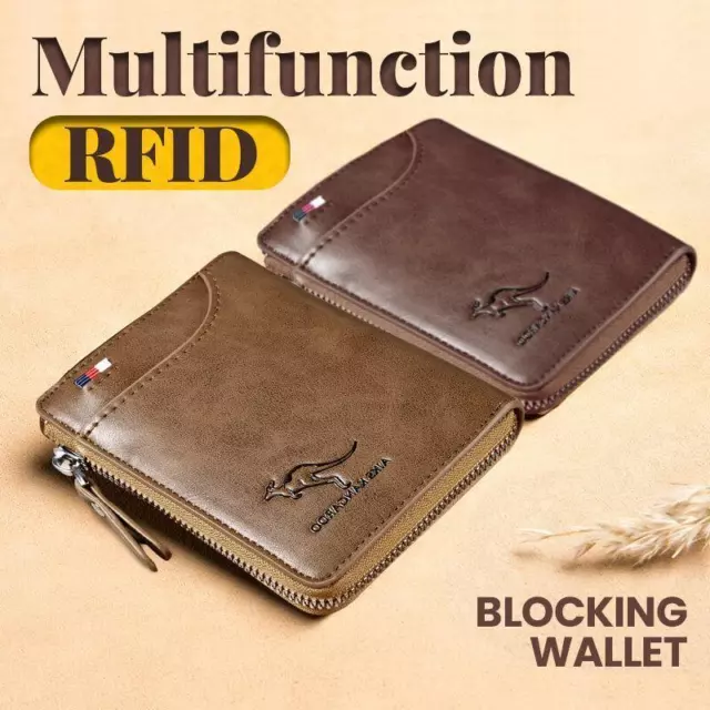 Multifunction RFID Blocking Wallet Anti-theft Swipe Card Anti-magnetic Purse Bag