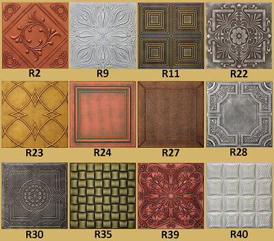 Antique Decorative Texture Ceiling Tiles Glue UP - 20x20  Different Colors SALE