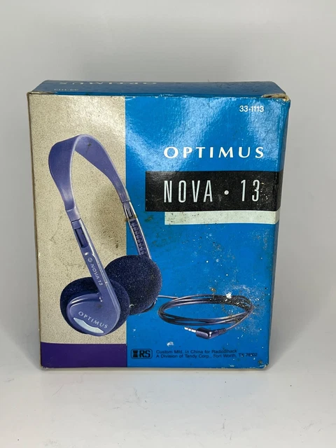 Vintage Radio Shack Optimus Nova - 13 Stereo Headphones 33-1113
