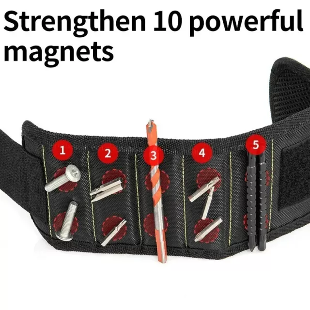 Magnetic DIY Tool Wristband Wrist Band Bracelet Screws Storage Holder Belt Strap 3