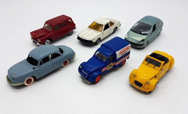 Lot 6 NOREV miniature Citroen 2CV Ami Picasso BMW Dyna Panhard