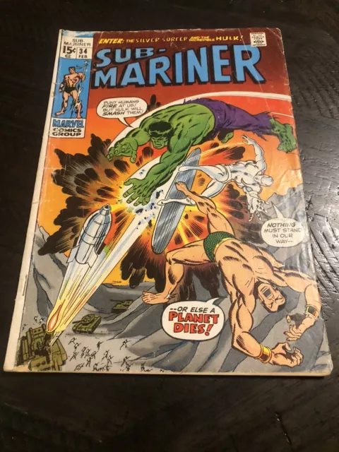 Sub-Mariner 34 Pre Defenders Gemini Ship Bronze Age Marvel Hulk Silver Surfer