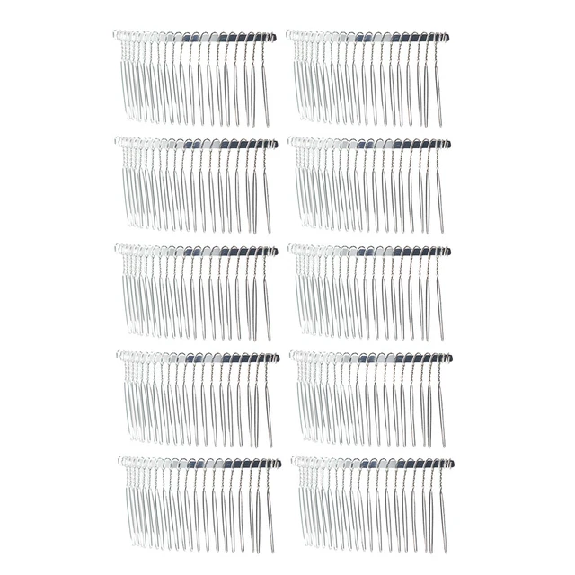 10 Stücke DIY Blank Metall Haarspangen Seite Haarkamm 20 Zähne Braut Zubehör
