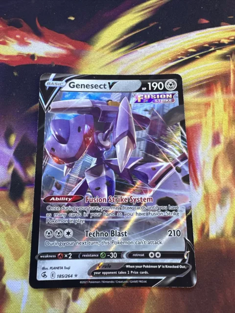 Genesect V 185/264 - Fusion Strike - Pokémon TCG - Mint Condition