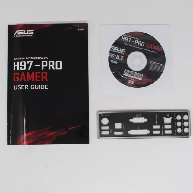 ASUS H97-PRO GAMER - SET Handbuch ATX IO Shield Slotblende Treiber CD (#8735)