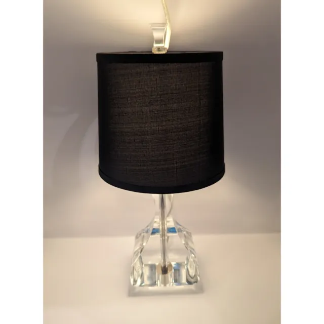 Robert Abbey - 3331 - Bridgette Mini Table Lamp in Lead Crystal with Black Shade