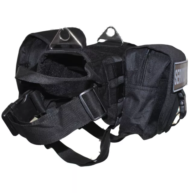 Labrador Retriever TRAINING DOG VEST HARNESS Removable Side Bags & label Patches