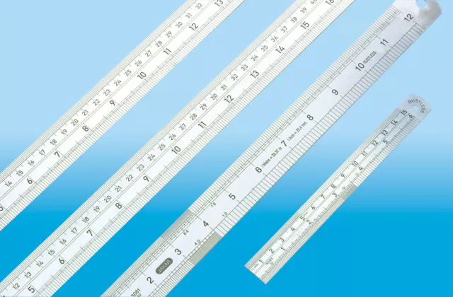 Quality Steel Ruler 15cm 30cm 50cm 60cm 1 Meter In cms And Inches Jakar