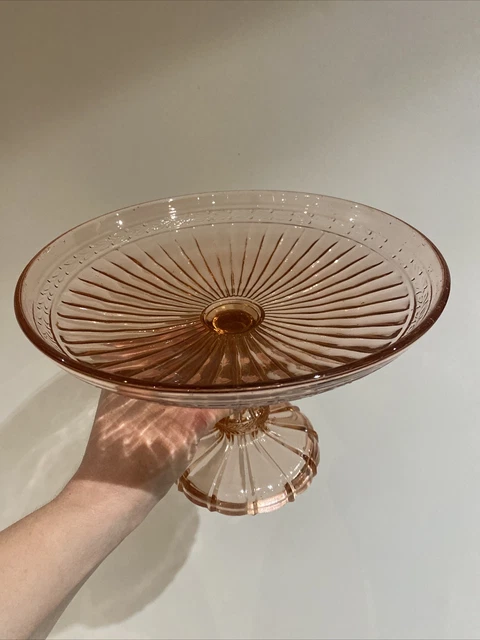 Coupe En Verre Moulé Ancienne Avec Pied En Régule - Occasion, Idéale Pour Fruits Ou Décoration