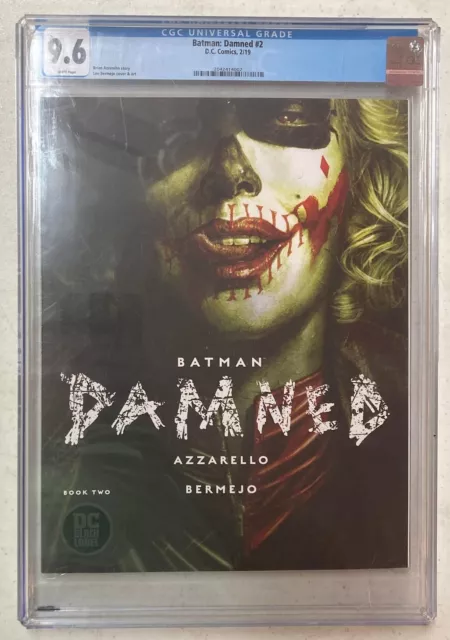 Batman Damned 2 CGC 9.6 DC Comics Black Label, 2/19. Harley Quinn. Bermejo Cover