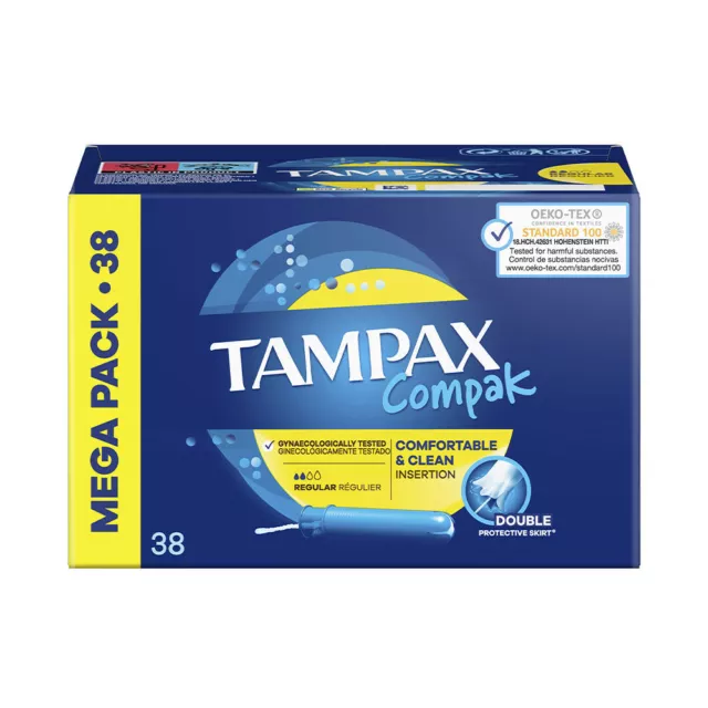 Higiene Tampax unisex TAMPAX COMPAK tampón regular 38 u