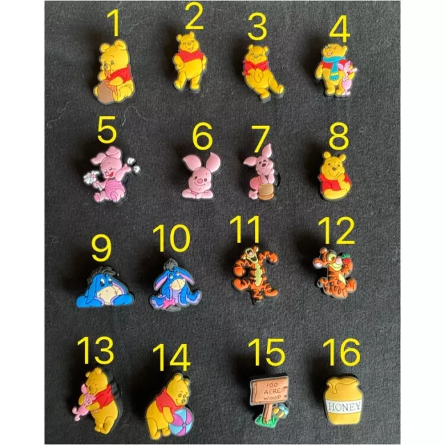 Disney Winnie the Pooh Croc charm jibbitz shoe charms tigger piglet eeyore