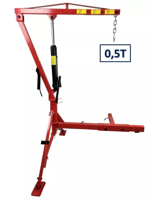 Grue de Levage Hydraulique pick up 0,5T avec Fixation Attelage