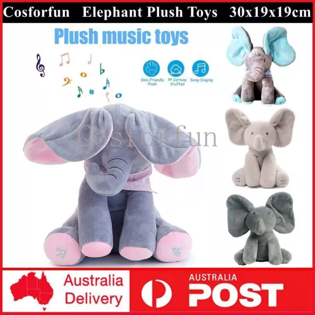 Baby Talking PP Cotton Elephant Soft Plush Toy Singing Stuffed Animals Doll Gift