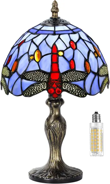 Lampada Da Tavolo in Stile Tiffany, Lampada Da Tavolo Vintage Artigianale Paralu