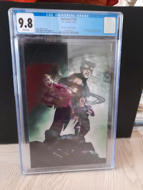 Batman #100 Miguel Mercado Virgin variant, Joker, Punchline CGC 9.8, by Tynion