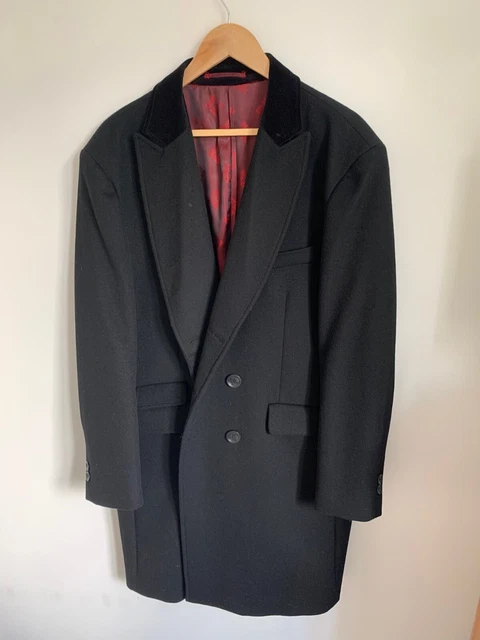 PIERRE CARDIN WOOL and cashmere mens long coat size XL excellent