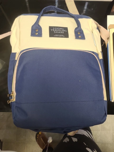 Living Traveling Share Backpack Waterproof Red White and Blue New