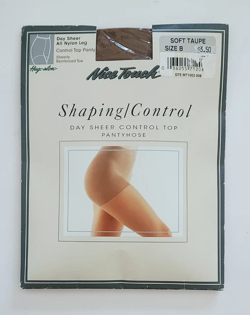 Sears Nice Touch Shape/control day sheer control top Pantyhose Soft Taupe size B