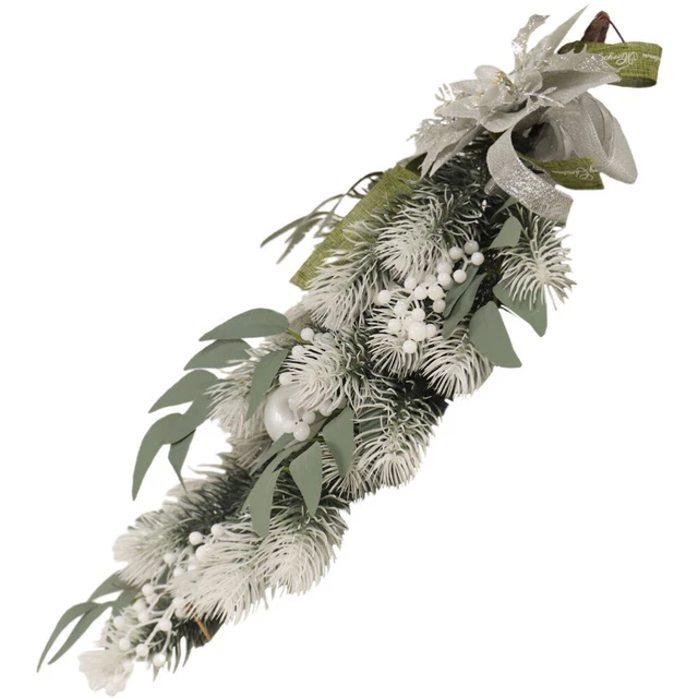 Accesorios para el hogar presa de rayas de Navidad corona de Navidad decoración de pared Navidad