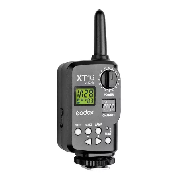 Disparador flash de radio universal para grupo de 16 canales inalámbrico Godox XT16 2,4 GHz