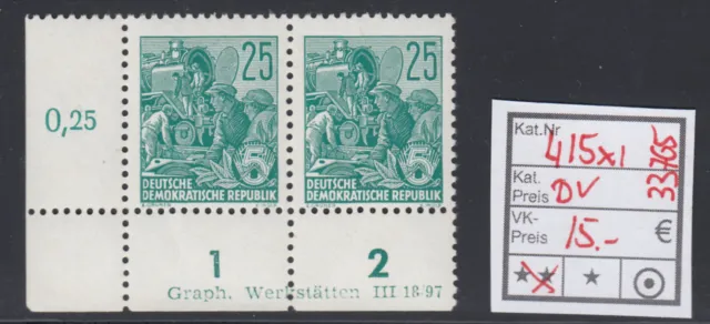 DDR 1953, Mich.-Nr.: 415 XI ** DV