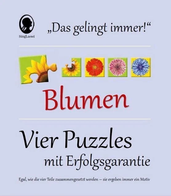 Das Gelingt-immer -Puzzle Blumen. Das Puzzle-Spiel für Senioren mit Demenz