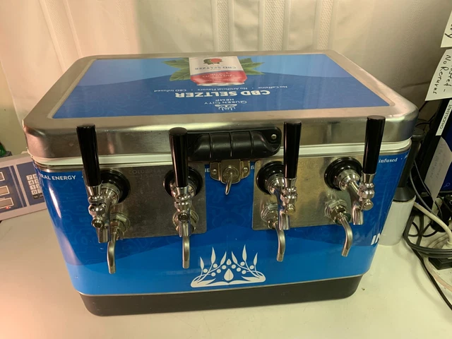 COLDBREAK Jockey Box, 4 Tap, Front Inputs, Stainless Steel - with Accessories