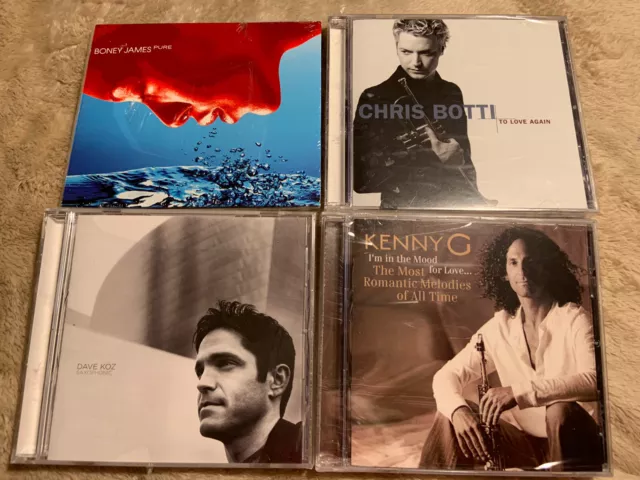 4 CD JAZZ LOT Dave KOZ Chris BOTTI Kenny G Boney JAMES NEW IN SHRINK WRAP