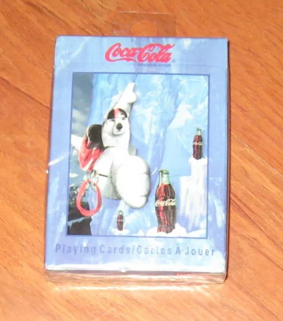 2002 never opened! NEW Coca-Cola COKE playing cards POLAR BEAR pop drink Bicycle
