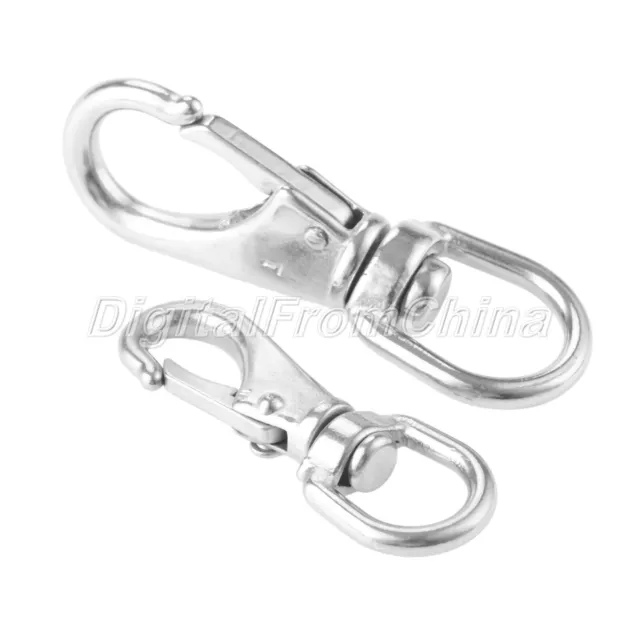 Solid Trigger Scissor Snap Hook Eye Bolt Clip Swivel Connector Ring Durable