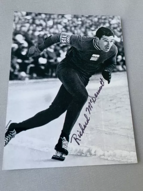 RICHARD McDERMOTT Olympiasieger 1964 Eisschnelllauf signed Foto 10x13,5