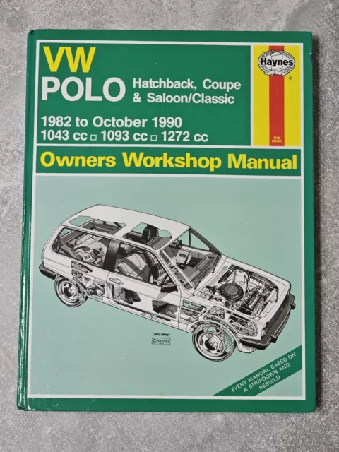 HAYNES WORKSHOP MANUAL. VW Polo 1982-1988 1043/1093/1272cc Owners Manual