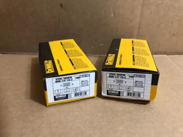 2x DeWalt by Powers 06335-PWR Mini Dropin Anchor - 1/4", 100/Bx(200 TOTAL)