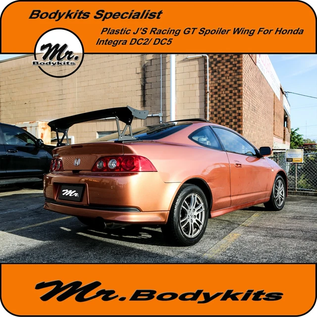 PLASTIC J’S RACING GT Spoiler Wing For Honda Civic FD/ Integra DC2/ DC5 ...