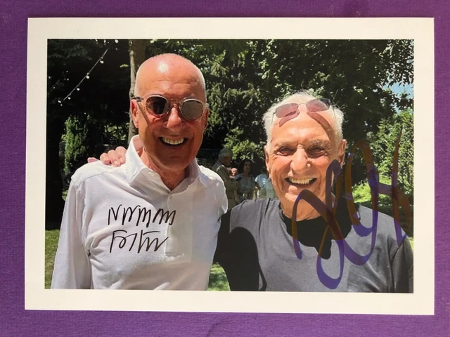 Norman Foster & Frank Gehry 13x18 cm Signiertes Foto. Autogramm / Autograph