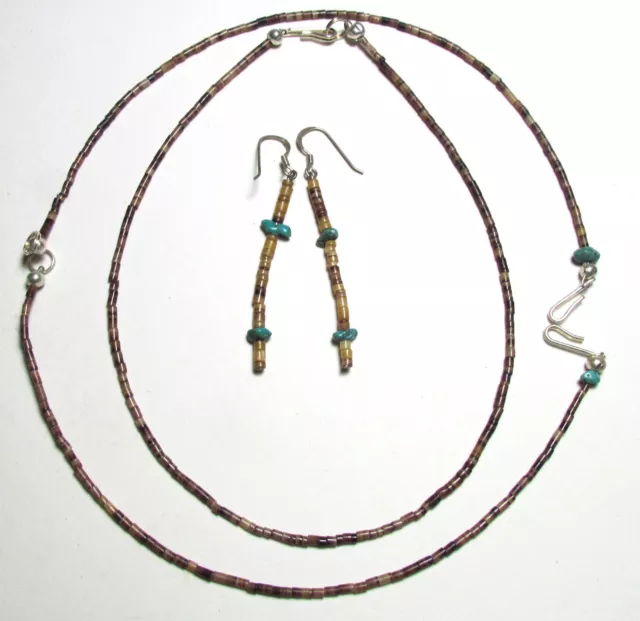 Set Of Native American Heishi And Turquoise Jewelry