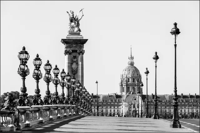 VINYL Fototapete XXL TAPETE Paris Schwarz-weiß 463